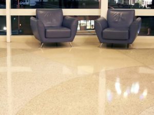 Terrazzo floor polishing